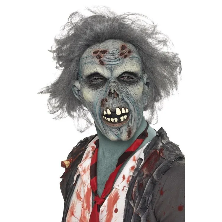 Smiffys Adult Decaying Zombie Mask Grey